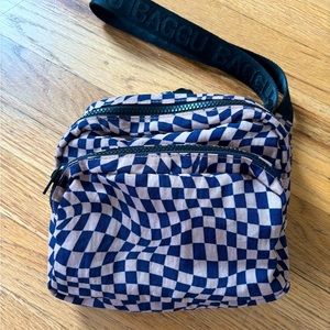 BAGGU Fanny Pack Indigo Trippy Checker